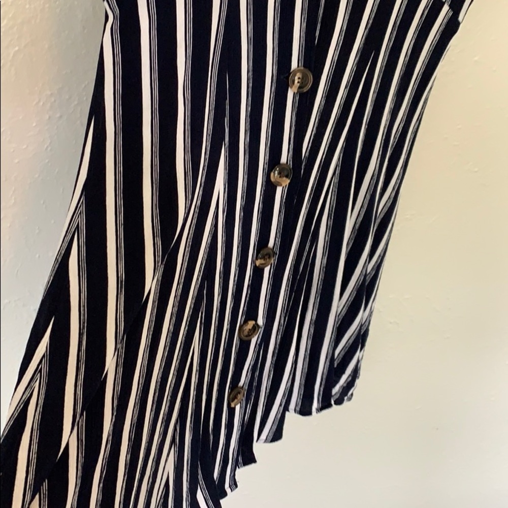 Donating 04/15 BP. navy dress with white stripes - Picture 3 of 6